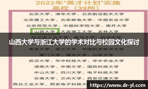 山西大学与浙江大学的学术对比与校园文化探讨